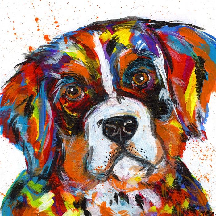700x700 Bernese Mountain Dog - Bernese Mountain Dog Painting