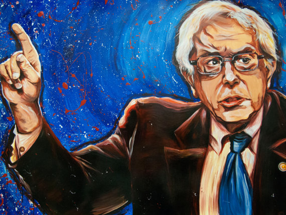 570x428 Bernie Sanders Painting Fine Art Print From Original - Bernie Sanders Painting