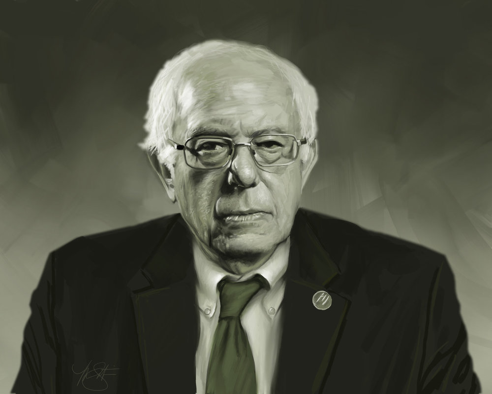 1000x800 Bernie Sanders Portrait By Timothysmithdesign - Bernie Sanders Painting