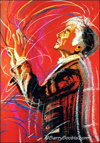 331x475 Leonard Bernstein Painting Symphony Orchestra Artwork - Bernstein Painting