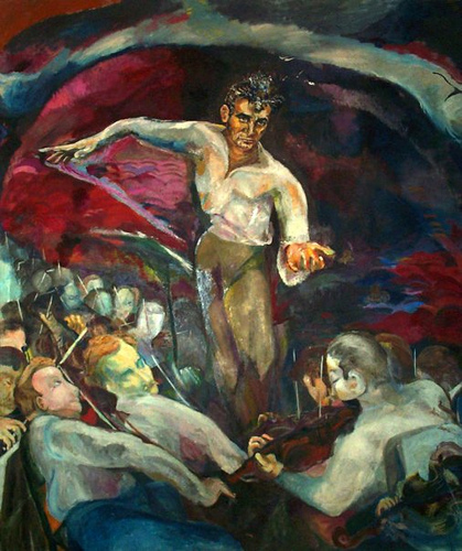 419x500 Bernstein Painting By Mirel Bercovici The Artist, Mirel - Bernstein Painting