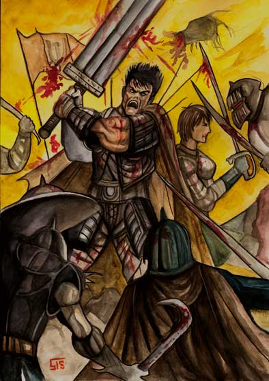 394x557 Berserk Painting By Simon Artist - Berserk Painting