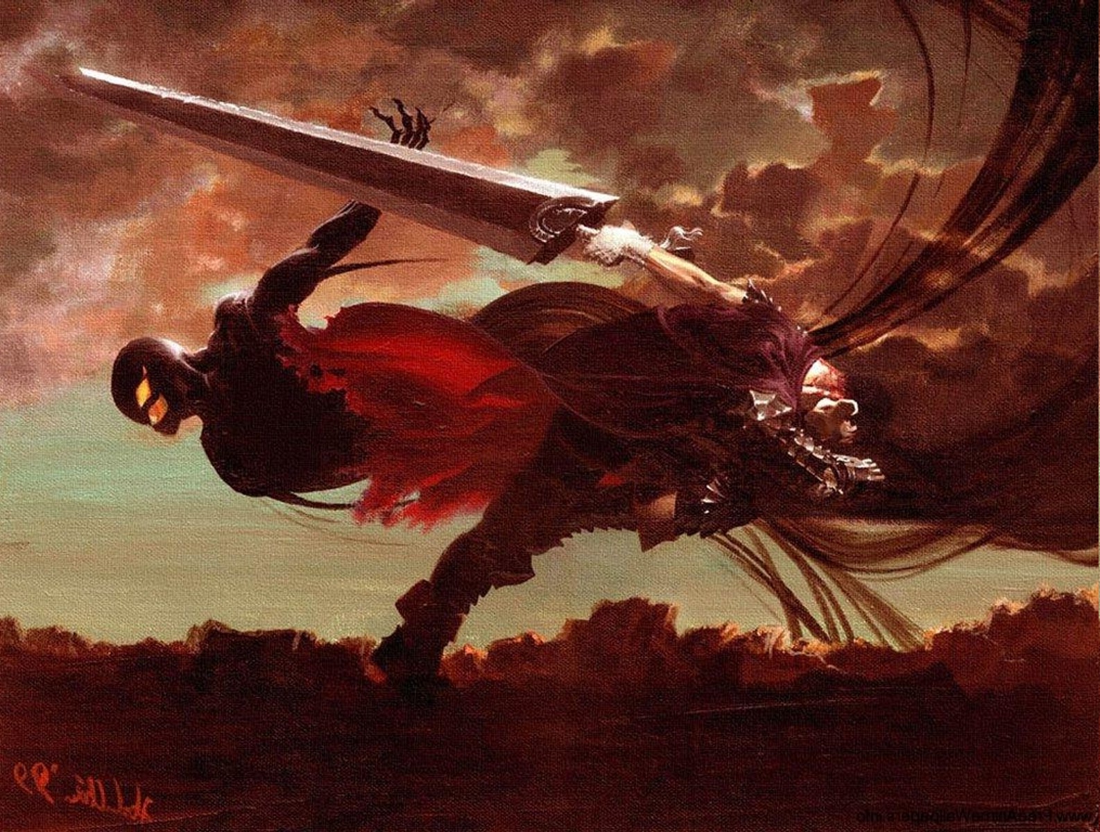 1586x1200 Wallpaper Painting, Illustration, Guts, Berserk, Kentaro Miura - Berserk Painting