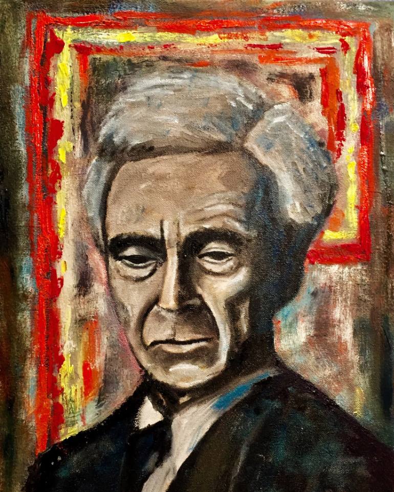 770x962 Saatchi Art Bertrand Russell. Painting By Juan Gabriel Ruiz - Bertrand Painting