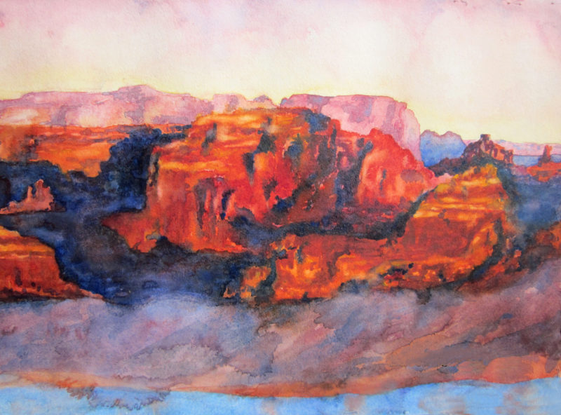 800x592 Sharon Bertrand Watercolor And Pastel Desert Artisans' Gallery - Bertrand Painting