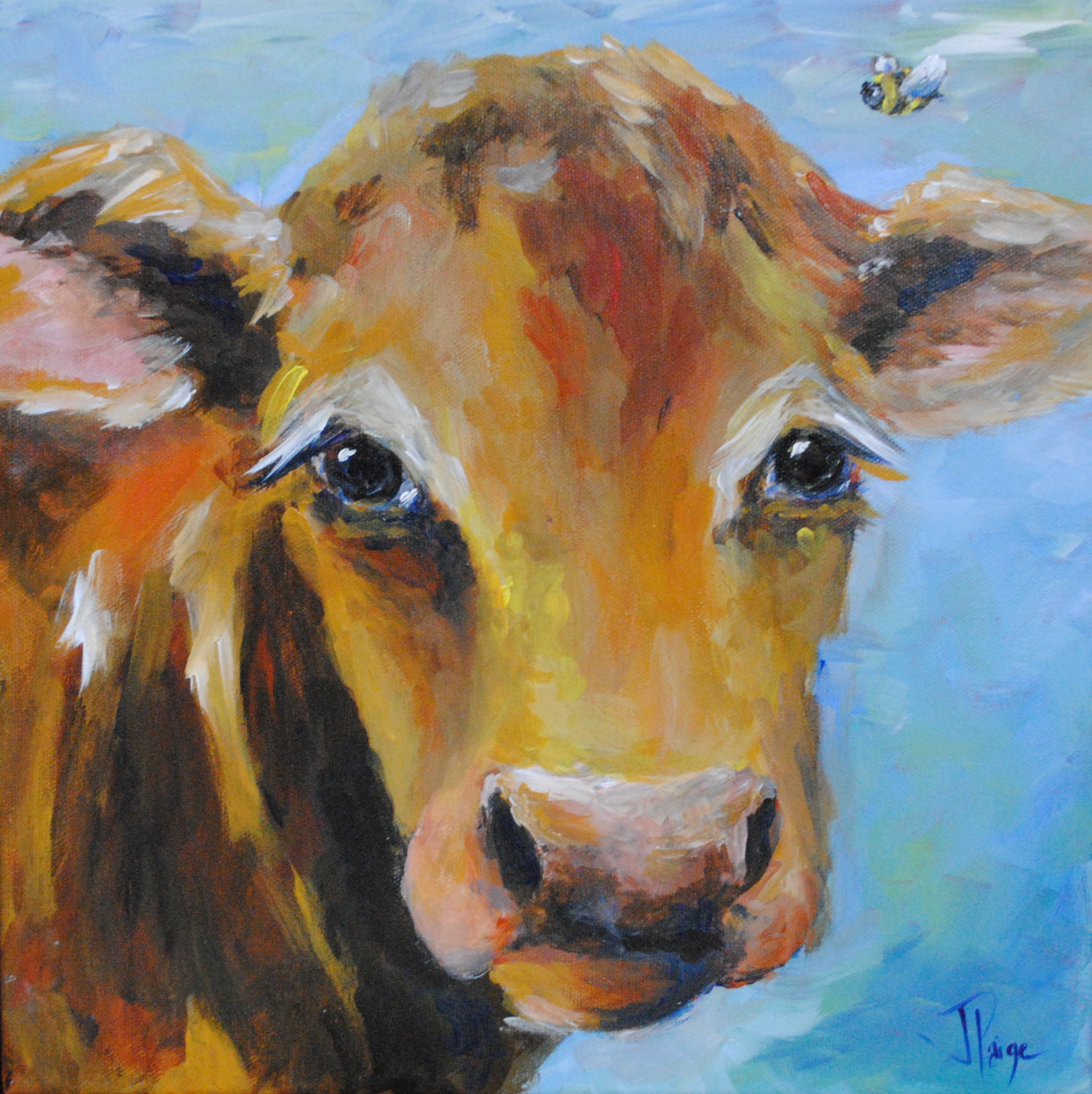 Bessie The Cow Painting at PaintingValley.com | Explore collection of ...