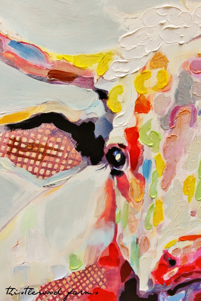 650x975 Are You Talking To Me - Bessie The Cow Painting