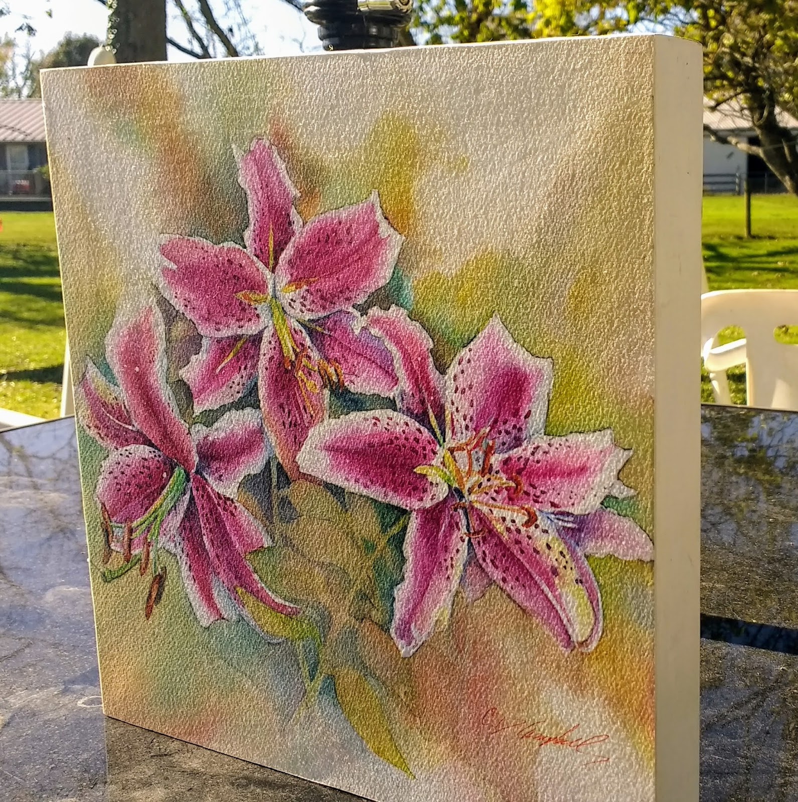 1591x1600 Chris Campbell Watercolors How To Mount A Watercolor Painting - Best Board For Watercolor Painting