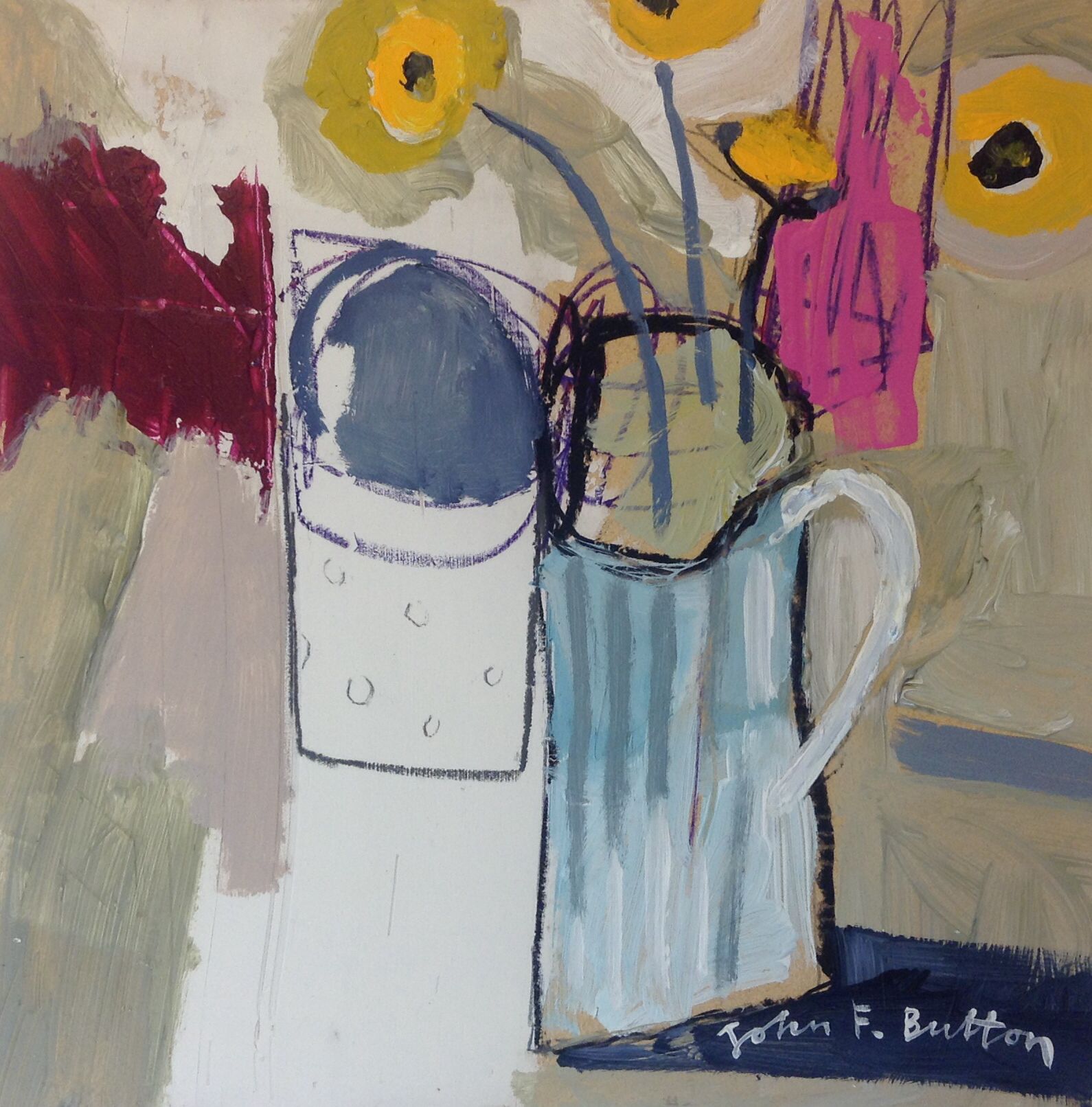 1590x1612 Something For The Weekend' 30x30cm, Acrylic On Board Art - Best Board For Watercolor Painting