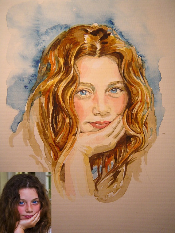 570x760 14 Best Watercolour Portraits Paintings Images - Best Board For Watercolor Painting