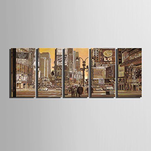 500x500 City Street View Frameless Painting Decorative Painting Canvas - Best Buy Painting