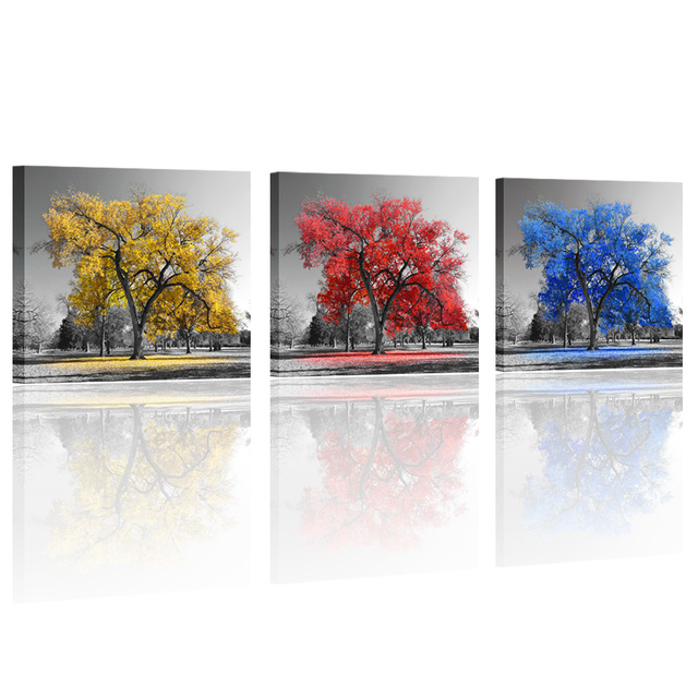 640x640 Black And White Autumn Tree Painting Prints Creative Canvas Wall - Best Buy Painting