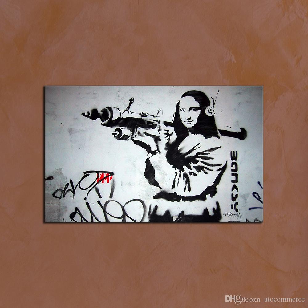 1000x1000 Modern Classical Banksy Wall Art Picture Home Decoration Painting - Best Canvas Size For Digital Painting