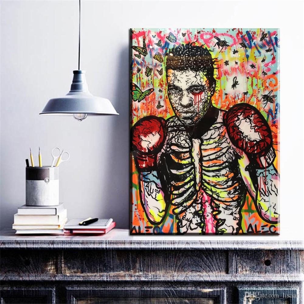 1000x1000 Zz257 New Fashion Boxing Alec Monopoly Graffiti Art Print Canvas - Best Canvas Size For Digital Painting