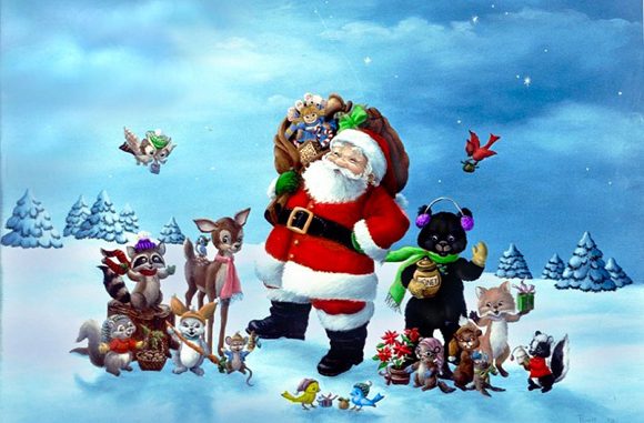 580x381 Christmas Painting Pictures Christmas Wishes Greetings And Jokes - Best Christmas Painting