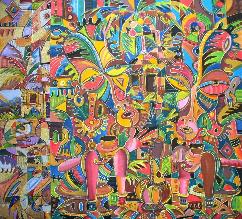 800x724 My Best Friend Art Cameroon Paintings - Best Friend Painting