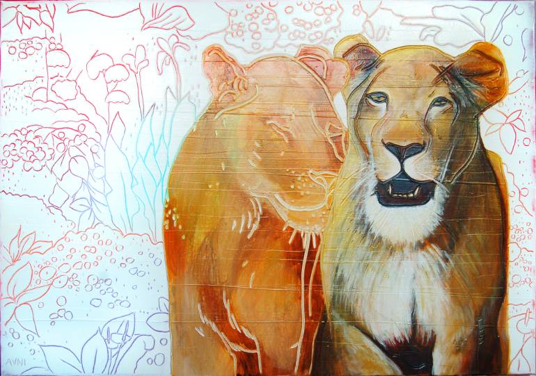 770x541 Saatchi Art Best Friend Painting By Sarah I Avni - Best Friend Painting