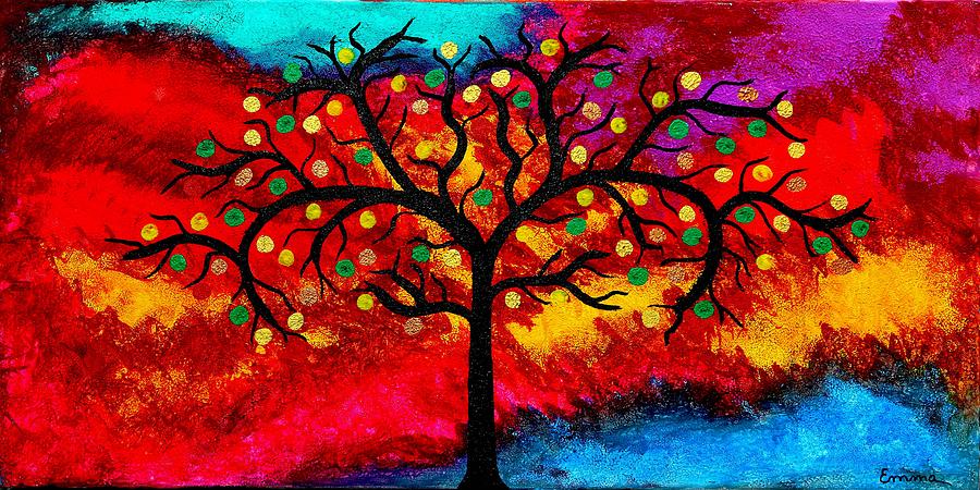 900x450 Best Art Choice Award Original Abstract Oil Painting Modern Trees - Best Painting