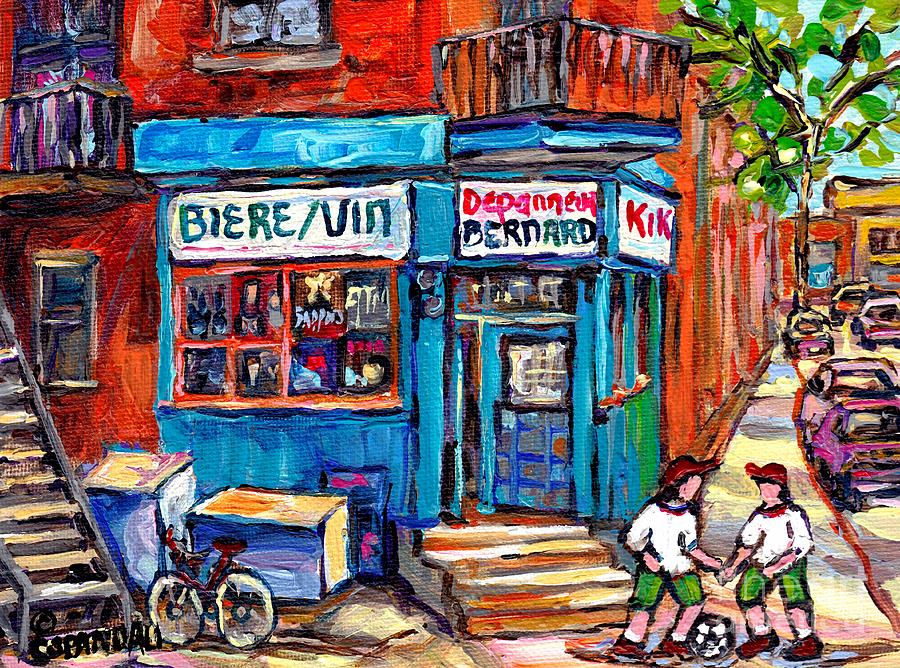 900x668 Kids Soccer Paintings Fun Game At Depanneur Bernard Montreal - Best Painting For Kids