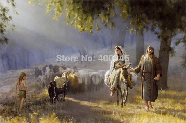 640x426 Online Shop Modern Art Landscape Oil Painting Journey To Bethlehem - Bethlehem Painting