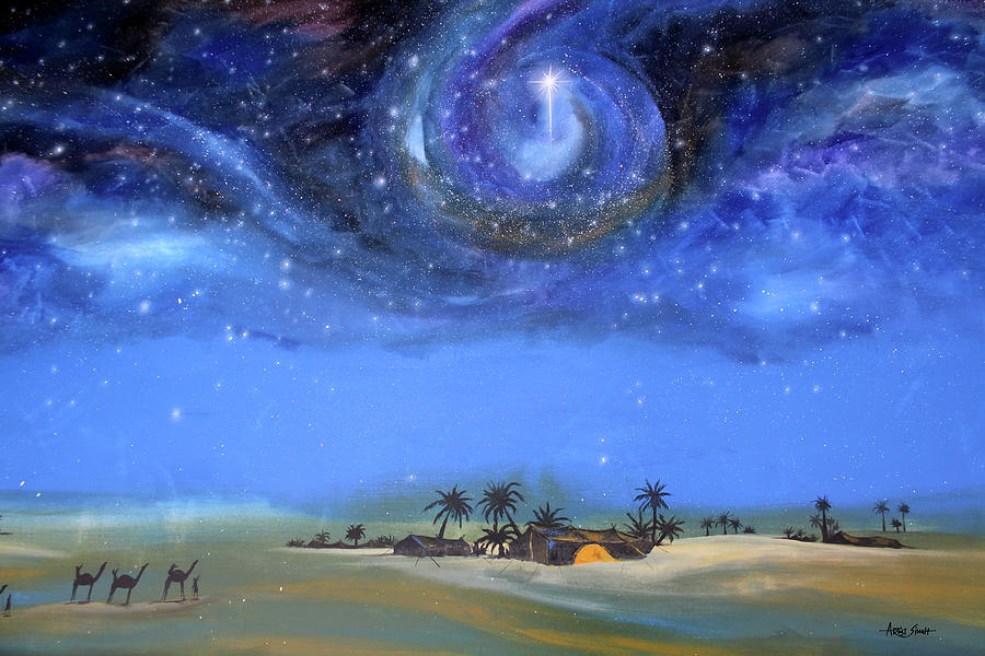 900x600 Star Of Bethlehem Painting By Artist Singh - Bethlehem Painting
