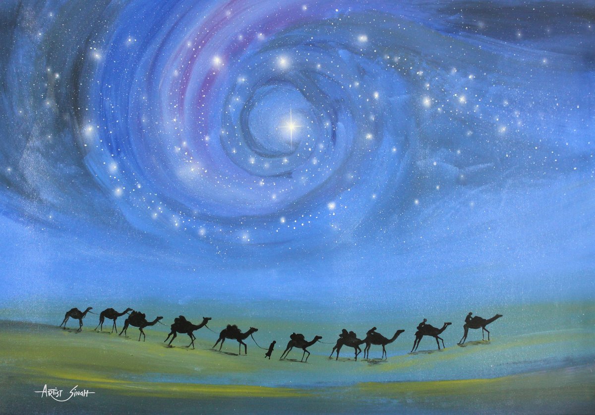 1200x837 Caravan Star Of Bethlehem Artist Singh - Bethlehem Painting