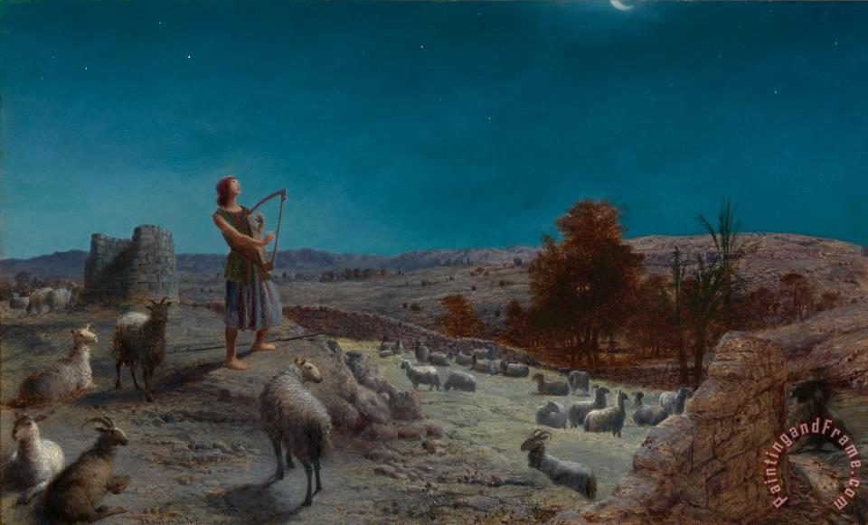 960x581 John Rogers Herbert David, The Future King Of Israel, While - Bethlehem Painting