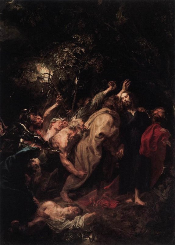 574x800 Judas Betrays Jesus - Betrayal Painting
