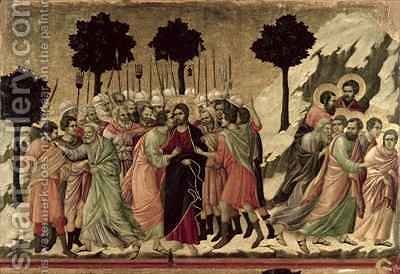 400x274 Maesta Betrayal Of Christ Buoninsegna Duccio Di Reproduction 1st - Betrayal Painting