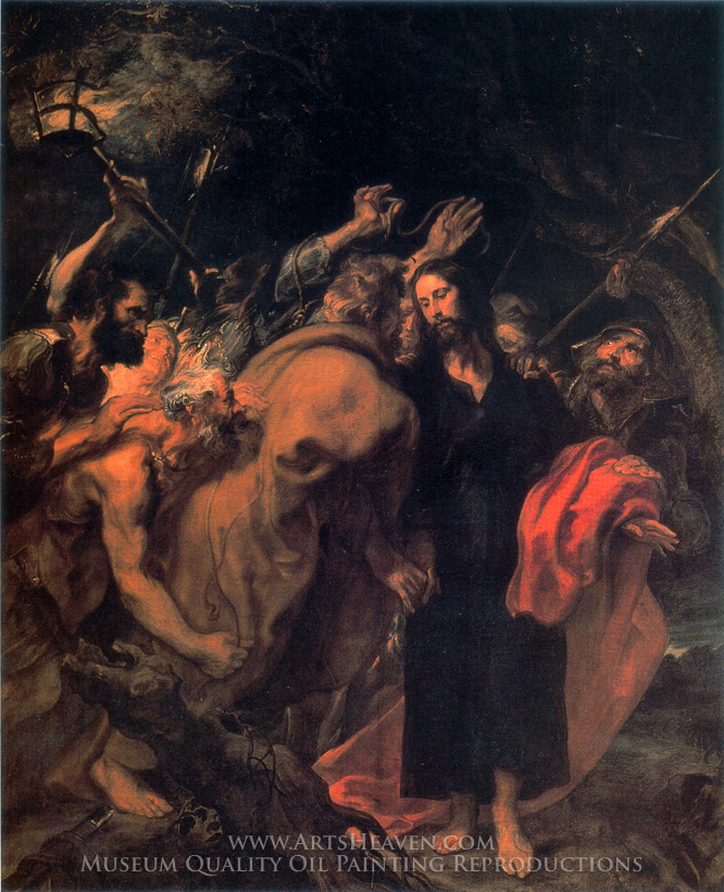 666x820 Reproduction Painting Sir Anthony Van Dyck The Betrayal Of Christ - Betrayal Painting