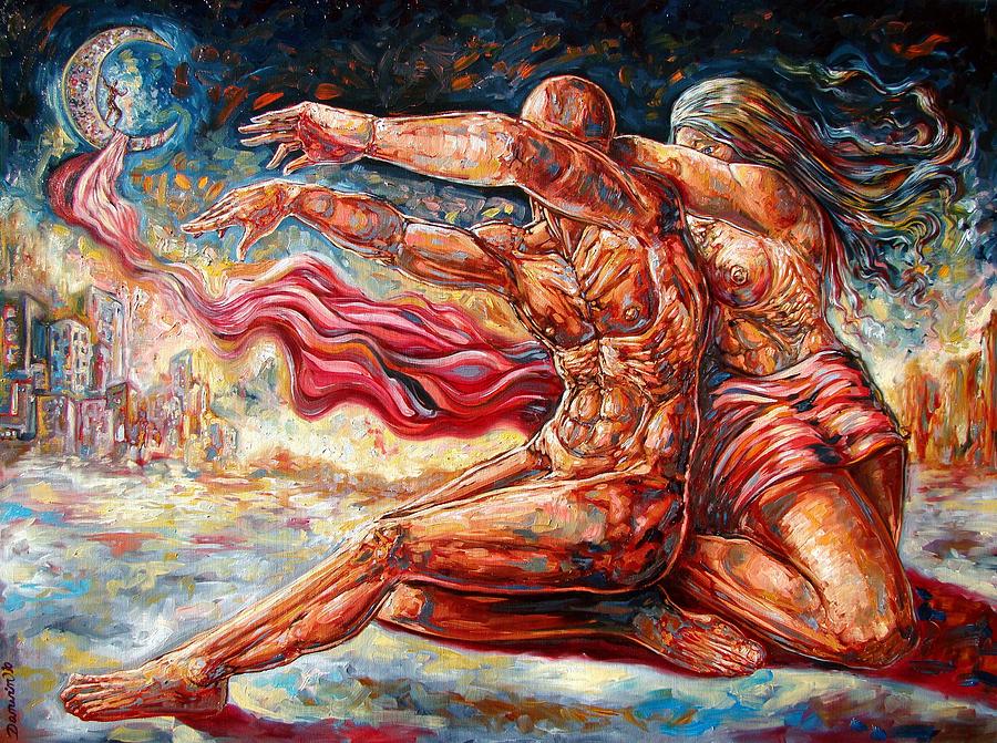 900x671 The Betrayal Painting By Darwin Leon - Betrayal Painting