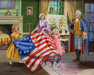 300x240 Betsy Ross Flag Paintings Fine Art America - Betsy Ross Flag Painting