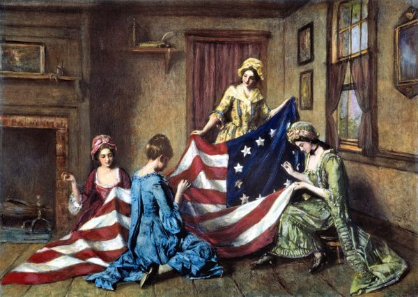 Betsy Ross Flag Painting at PaintingValley.com | Explore collection of ...