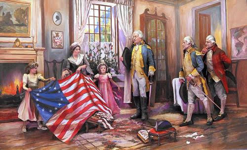 Betsy Ross Flag Painting at PaintingValley.com | Explore collection of ...