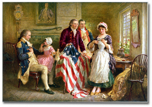 Betsy Ross Flag Painting at PaintingValley.com | Explore collection of ...