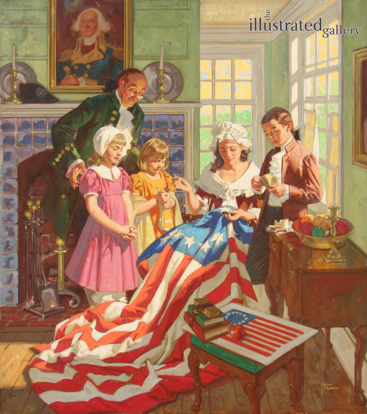 1183x1333 Dean Cornwell - Betsy Ross Painting