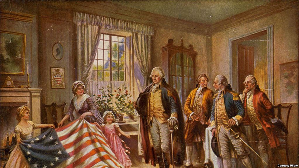 1023x575 Debate Over Us Flag Designer Continues - Betsy Ross Painting