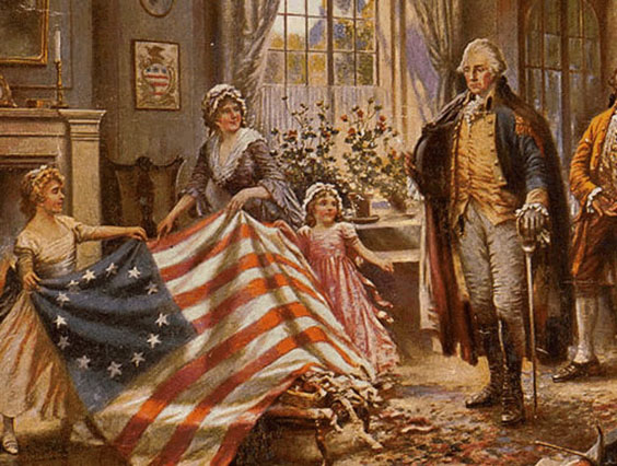 564x426 Did The Betsy Ross Flag Once Fly Over Mexico World History - Betsy Ross Painting