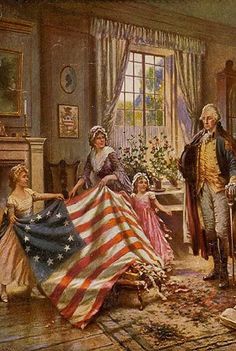236x351 George Washington With Betsy Ross And New Flag Flags - Betsy Ross Painting