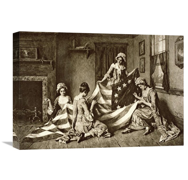 800x765 Global Gallery Betsy Ross Sewing The First U.s. Flag Philadelphia - Betsy Ross Painting