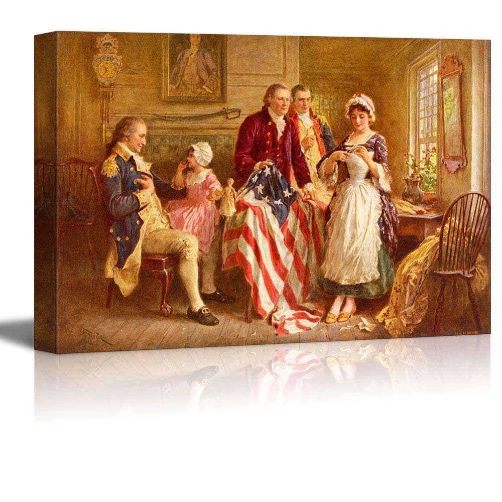1000x1000 Betsy Ross 1777 By Jean Leon Gerome Ferris Print Famous Painting - Betsy Ross Painting