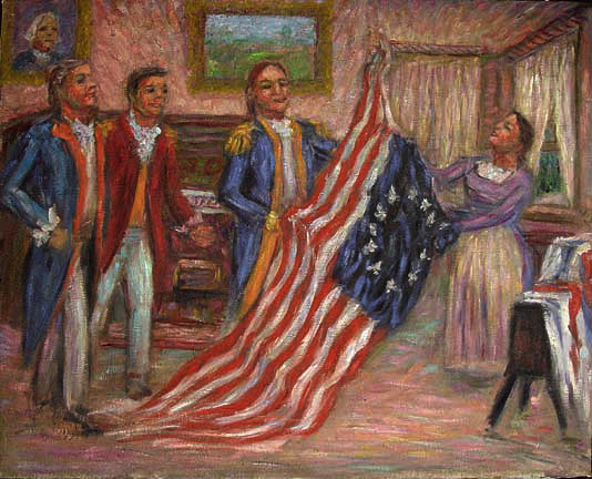 534x432 Betsy Ross Presenting The Flag To Washington Historical Paintings - Betsy Ross Painting