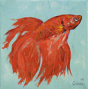 295x300 Betta Fish Paintings Fine Art America - Betta Fish Painting