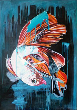 295x421 Arthit Artwork Betta Fish - Betta Fish Painting