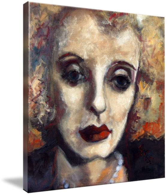 557x650 Bette Davis Oil Painting By Ginette Callaway By Ginette Callaway - Bette Davis Painting