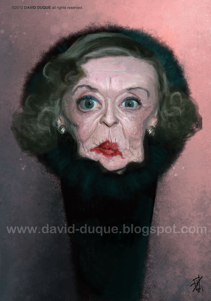 689x984 Bette Davis By David Duque - Bette Davis Painting