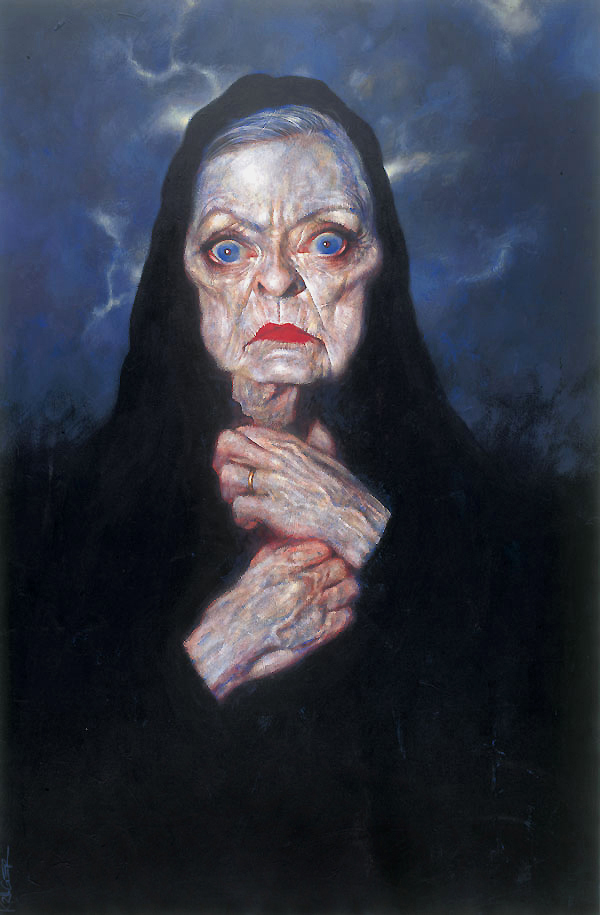 600x915 Bette Davis By Sebastian - Bette Davis Painting