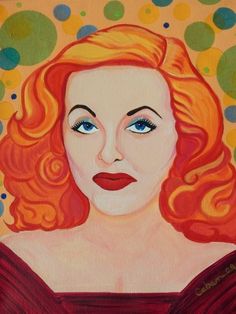 236x314 Bette Davis Painting By Bradenton Artist Janine Hoffman Pop Art - Bette Davis Painting