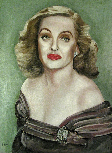 367x500 Bette Davis Bijijoo - Bette Davis Painting