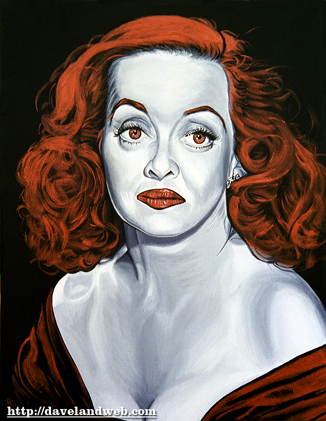 658x850 The Art Of Dave Decaro Fair Time For Bette - Bette Davis Painting